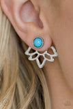 Paparazzi "Lotus Breeze" Blue Post Earrings Paparazzi Jewelry