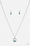 Paparazzi "Paint The Town In Glitter" Blue Necklace & Earring Set Paparazzi Jewelry