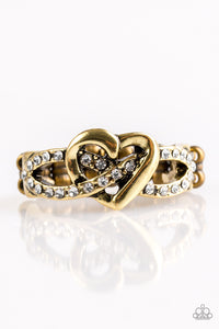 Paparazzi "Heavenly Heart" Brass Ring Paparazzi Jewelry