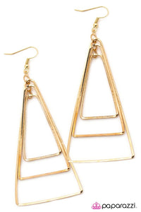 Paparazzi "Bent Out Of Shape" Gold Earrings Paparazzi Jewelry