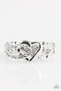 Paparazzi "Heavenly Heart" White Ring Paparazzi Jewelry