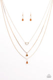 Paparazzi "Mixed Messages" Brown Necklace & Earring Set Paparazzi Jewelry