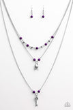 Paparazzi "Major Key" Purple Necklace & Earring Set Paparazzi Jewelry