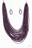 Paparazzi "Ice Storm" Purple Necklace & Earring Set Paparazzi Jewelry