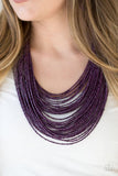 Paparazzi "Ice Storm" Purple Necklace & Earring Set Paparazzi Jewelry