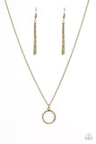 Paparazzi "Simply Simple" Brass Necklace & Earring Set Paparazzi Jewelry