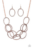 Paparazzi VINTAGE VAULT "Circus Royale" Copper Necklace & Earring Set Paparazzi Jewelry