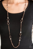 Paparazzi VINTAGE VAULT "Stylishly Steampunk" Copper Necklace & Earring Set Paparazzi Jewelry