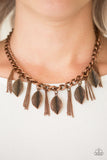 Paparazzi VINTAGE VAULT "Serenely Sequoia" Copper Necklace & Earring Set Paparazzi Jewelry