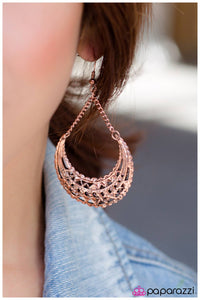 Paparazzi "Moonstruck - Copper" earring Paparazzi Jewelry