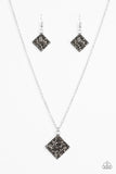 Paparazzi "Kickin Up STARDUST" Silver Necklace & Earring Set Paparazzi Jewelry