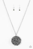 Paparazzi "Royal In Roses" Silver Necklace & Earring Set Paparazzi Jewelry