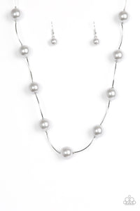 Paparazzi "Perfectly Polished" Silver Necklace & Earring Set Paparazzi Jewelry