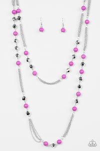 Paparazzi "Beautifully Bodacious" Purple Necklace & Earring Set Paparazzi Jewelry