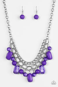 Paparazzi "Brazilian Bay" Purple Necklace & Earring Set Paparazzi Jewelry