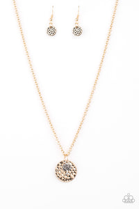 Paparazzi "Live TREELY" Gold Tree Charm Engraved "LIVE" Necklace & Earring Set Paparazzi Jewelry