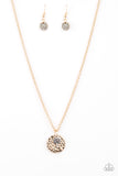 Paparazzi "Live TREELY" Gold Tree Charm Engraved "LIVE" Necklace & Earring Set Paparazzi Jewelry