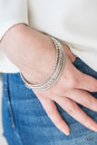 Paparazzi "Subtle Shimmer" White Bracelet Paparazzi Jewelry