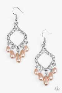 Paparazzi "Divinely Diamond" Brown Earrings Paparazzi Jewelry