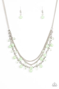 Paparazzi VINTAGE VAULT "Ocean Odyssey" Green Necklace & Earring Set Paparazzi Jewelry