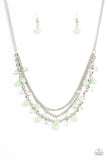 Paparazzi VINTAGE VAULT "Ocean Odyssey" Green Necklace & Earring Set Paparazzi Jewelry