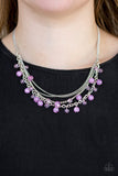 Paparazzi VINTAGE VAULT "Ocean Odyssey" Purple Necklace & Earring Set Paparazzi Jewelry
