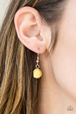 Paparazzi "Tour de Desert" Yellow Stone Silver Hoop Necklace & Earring Set Paparazzi Jewelry