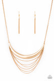 Paparazzi "Way Wayfarer" Gold Necklace & Earring Set Paparazzi Jewelry