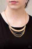 Paparazzi "Way Wayfarer" Gold Necklace & Earring Set Paparazzi Jewelry