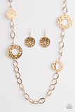 Paparazzi "Industrial Mayhem" Gold Necklace & Earring Set Paparazzi Jewelry