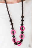 Paparazzi "Fiji Foxtrot" Pink Necklace & Earring Set Paparazzi Jewelry