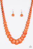 Paparazzi "Desert Flats" Orange Necklace & Earring Set Paparazzi Jewelry