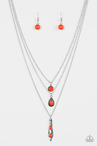 Paparazzi "Tahitian Princess" Red Necklace & Earring Set Paparazzi Jewelry