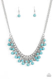 Paparazzi "Poshly Paleo" Blue Necklace & Earring Set Paparazzi Jewelry