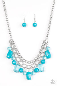 Paparazzi VINTAGE VAULT "Brazilian Bay" Blue Necklace & Earring Set Paparazzi Jewelry