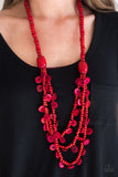 Paparazzi "Safari Samba" Red Necklace & Earring Set Paparazzi Jewelry