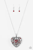 Paparazzi "Heartless Heiress" Red Necklace & Earring Set Paparazzi Jewelry