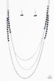 Paparazzi VINTAGE VAULT "Shimmer Showdown" Blue Necklace & Earring Set Paparazzi Jewelry