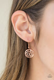 Paparazzi VINTAGE VAULT "All The Time In The WHIRL" Copper Necklace & Earring Set Paparazzi Jewelry