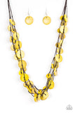 Paparazzi "Bermuda Beach House" Yellow Necklace & Earring Set Paparazzi Jewelry