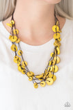 Paparazzi "Bermuda Beach House" Yellow Necklace & Earring Set Paparazzi Jewelry