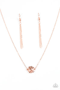 Paparazzi "Pleasantly Primrose" Copper Necklace & Earring Set Paparazzi Jewelry