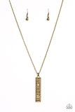Paparazzi "Big Shot Shimmer" Brass Necklace & Earring Set Paparazzi Jewelry
