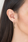 Paparazzi "Big Shot Shimmer" Brass Necklace & Earring Set Paparazzi Jewelry