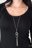 Paparazzi "Don't BOLD Back!" Silver Necklace & Earring Set Paparazzi Jewelry