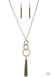 Paparazzi "Don't BOLD Back!" Brass Necklace & Earring Set Paparazzi Jewelry