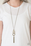 Paparazzi "Don't BOLD Back!" Brass Necklace & Earring Set Paparazzi Jewelry