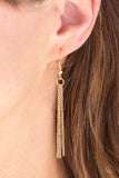 Paparazzi "Metro Mayhem" Gold Choker Necklace & Earring Set Paparazzi Jewelry