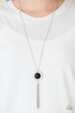 Paparazzi VINTAGE VAULT "Always Front and Center" Black Necklace & Earring Set Paparazzi Jewelry