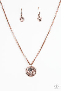 Paparazzi "Live TREELY" Copper Pendant Silver Tree Charm Engraved "LIVE" Necklace & Earring Set Paparazzi Jewelry